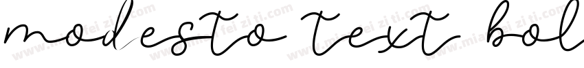 modesto text bold字体转换